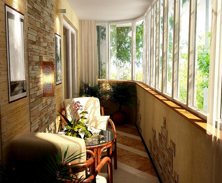 Отделка балконов внутри: фото, иллюстрирующие идеи украшения помещения