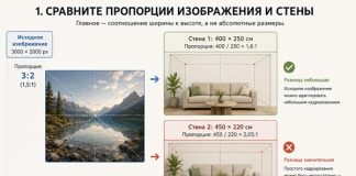 Фотообои на заказ: как адаптировать изображение под пропорции стены без растяжения