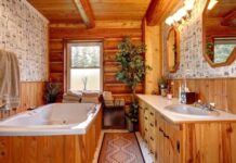 Ванная в деревянном доме: рекомендации для планировки и фото интерьеров
